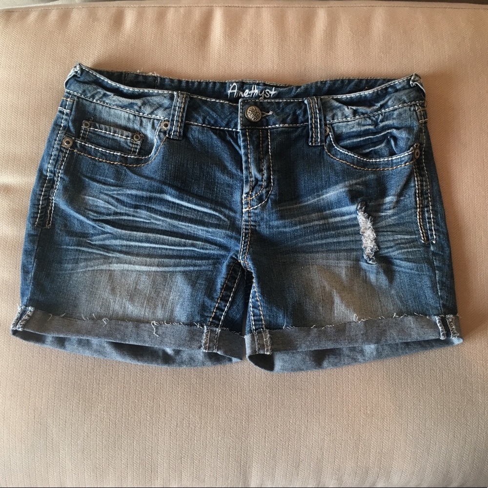 Amethyst Cuffed Denim Jean Shorts